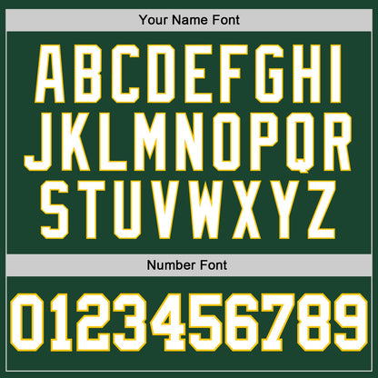 Custom Green White-Gold Authentic Baseball Jersey - Sky-Custom