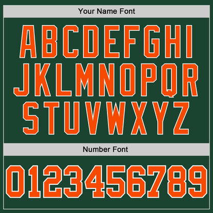 Custom Green Orange-White Authentic Baseball Jersey - Sky-Custom