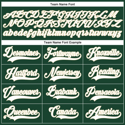 Custom Green White-Cream Authentic Baseball Jersey - Sky-Custom