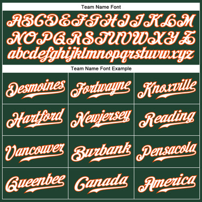 Custom Green White-Orange Authentic Baseball Jersey - Sky-Custom