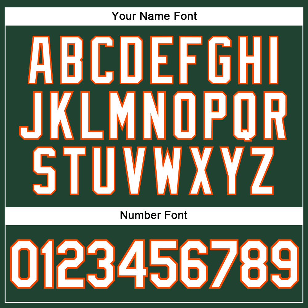 Custom Green White-Orange Authentic Baseball Jersey - Sky-Custom