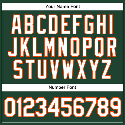 Custom Green White-Orange Authentic Baseball Jersey - Sky-Custom