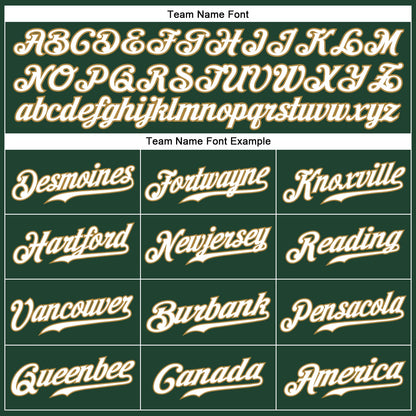 Custom Green White-Old Gold Authentic Baseball Jersey - Sky-Custom