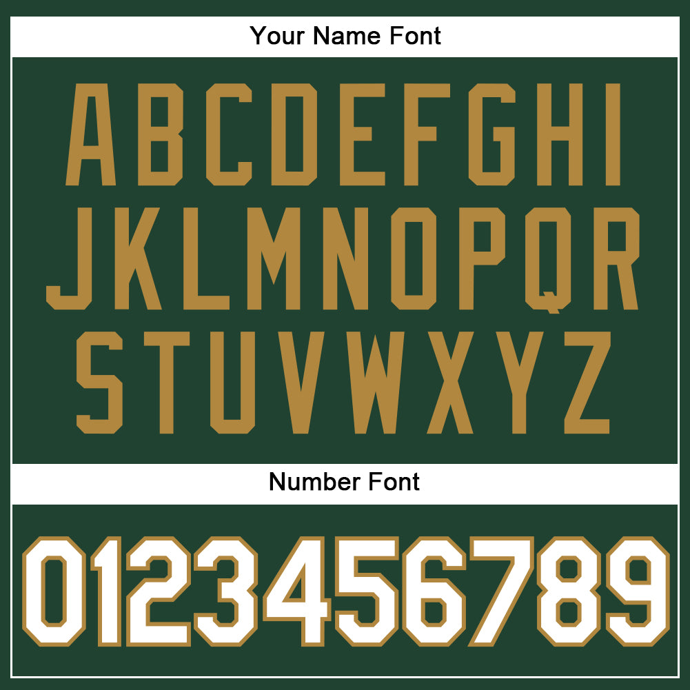 Custom Green White-Old Gold Authentic Baseball Jersey - Sky-Custom