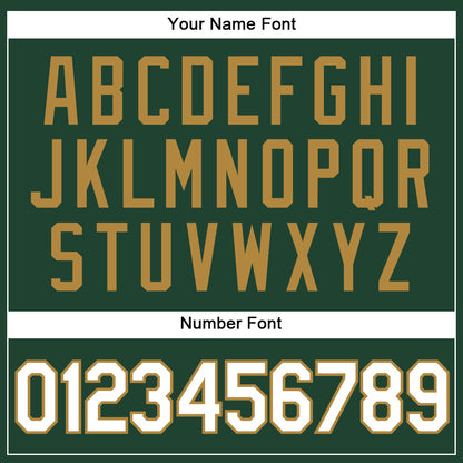 Custom Green White-Old Gold Authentic Baseball Jersey - Sky-Custom