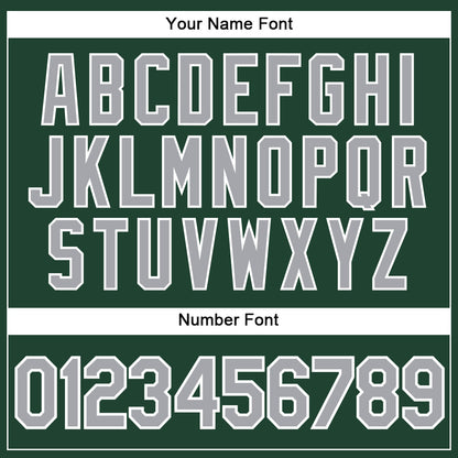 Custom Green Gray-White Authentic Baseball Jersey - Sky-Custom