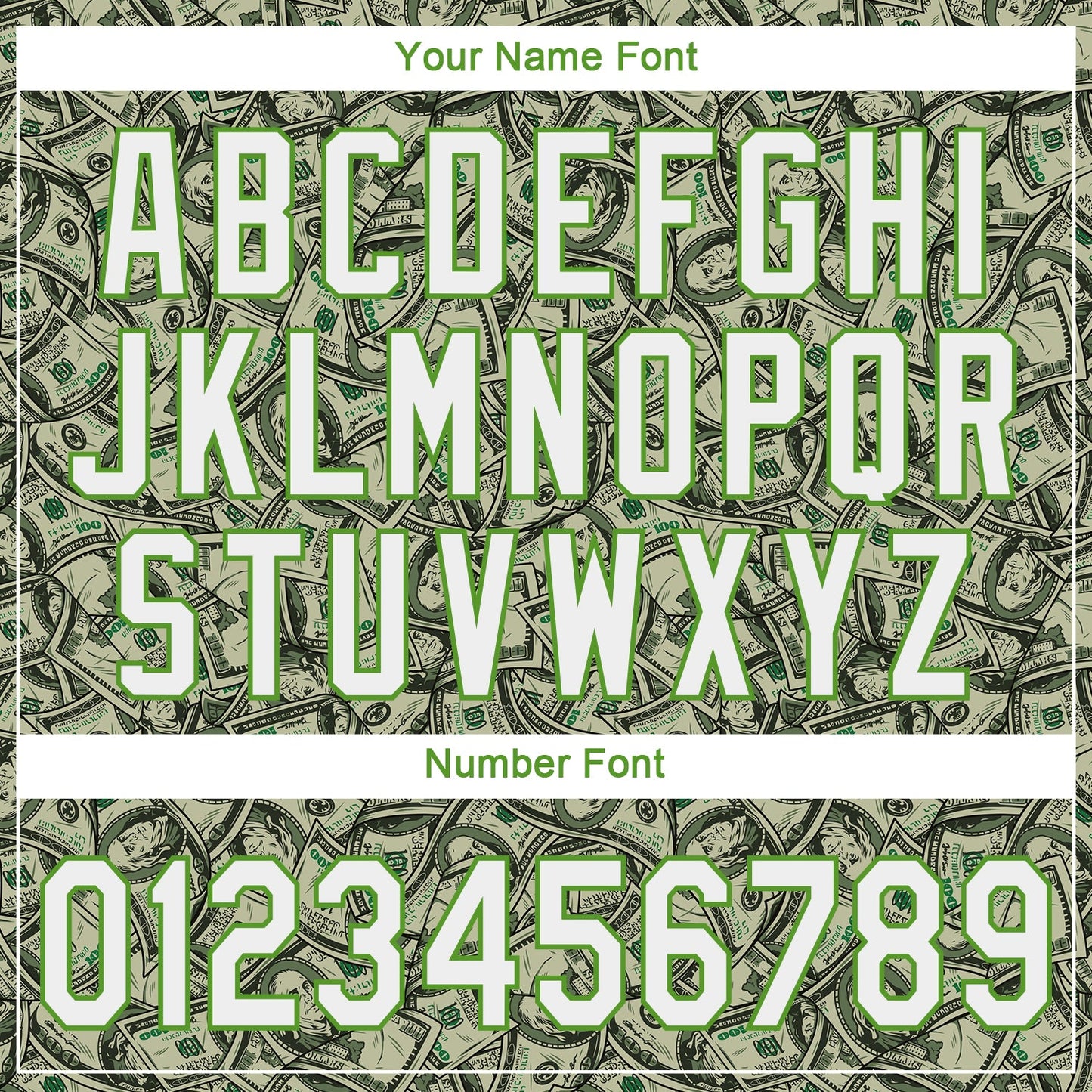 Custom Green White-Neon Green 3D Pattern Design Dollar Authentic Baseball Jersey - Sky-Custom