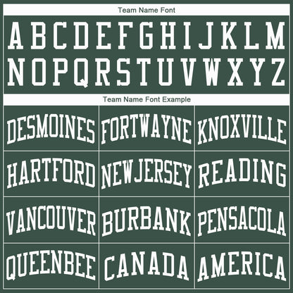 Custom Hunter Green White Round Neck Basketball Jersey - Sky-Custom