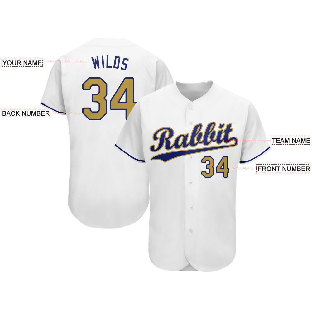 Custom White Old Gold-Royal Baseball Jersey - Sky-Custom