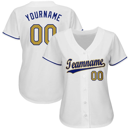 Custom White Old Gold-Royal Baseball Jersey - Sky-Custom