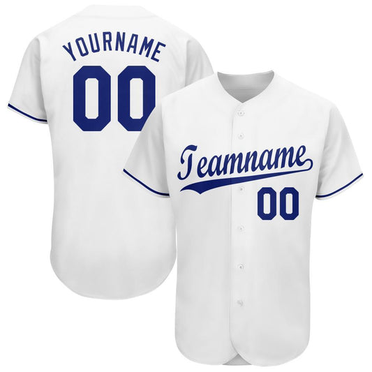 Custom White Royal Baseball Jersey - Sky-Custom