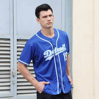 Custom Royal White-Light Blue Baseball Jersey - Sky-Custom