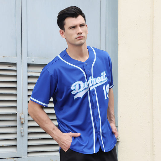 Custom Royal White-Light Blue Baseball Jersey - Sky-Custom