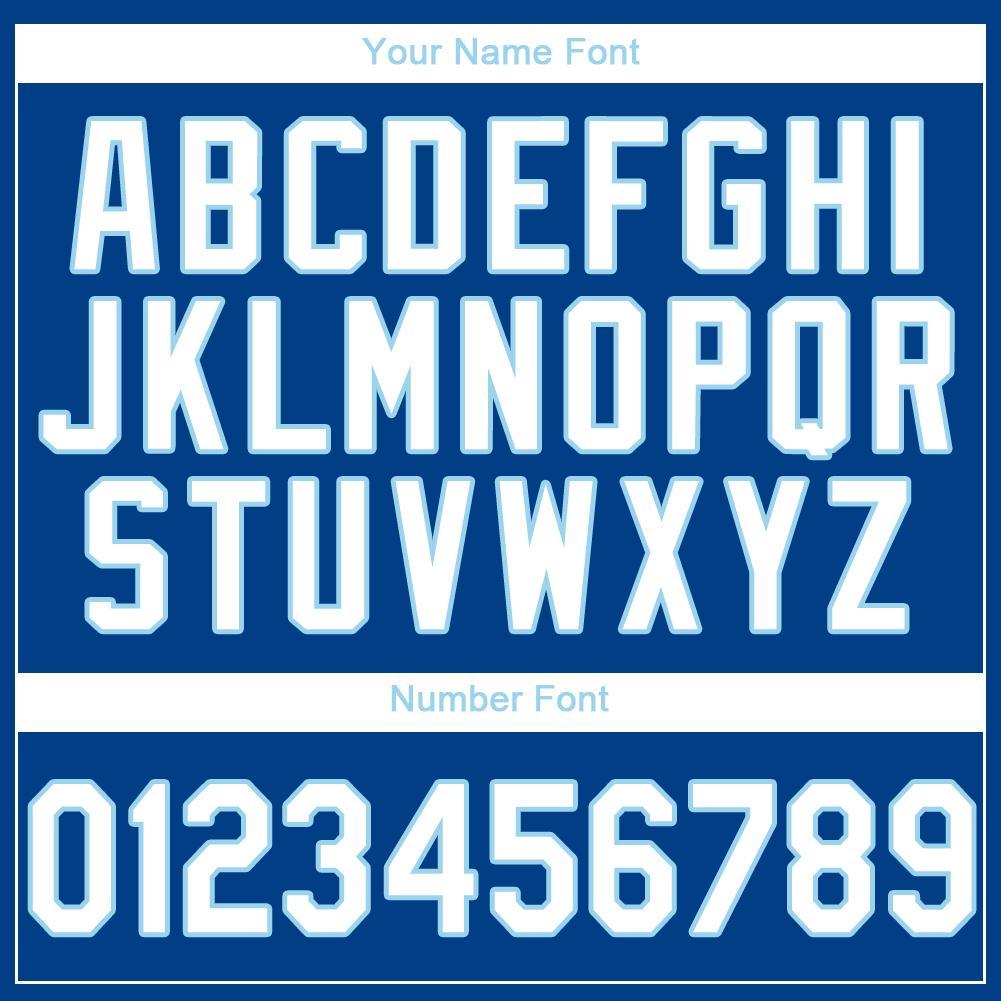 Custom Royal White-Light Blue Baseball Jersey - Sky-Custom
