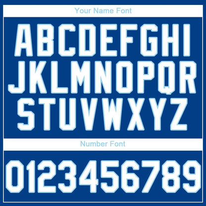 Custom Royal White-Light Blue Baseball Jersey - Sky-Custom