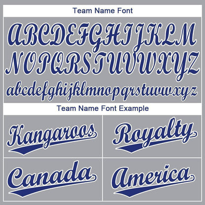Custom Gray Royal-White Baseball Jersey - Sky-Custom