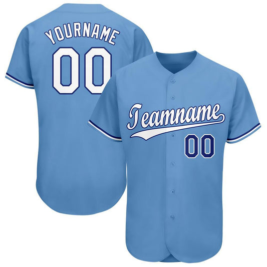 Custom Light Blue White-Royal Baseball Jersey - Sky-Custom
