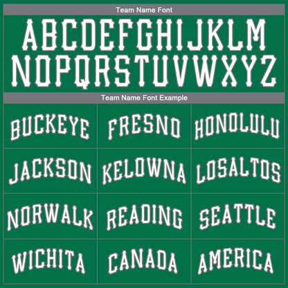 Custom Kelly Green White-Gray Authentic St. Patrick's Day Baseball Jersey - Sky-Custom