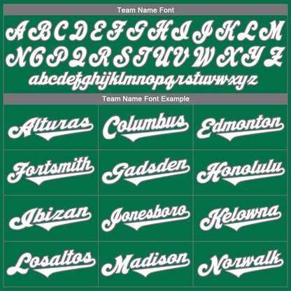 Custom Kelly Green White-Gray Authentic St. Patrick's Day Baseball Jersey - Sky-Custom