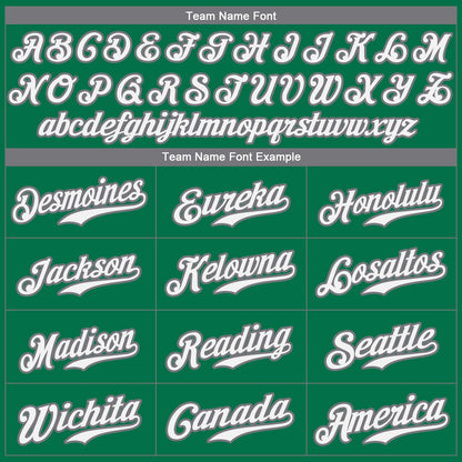 Custom Kelly Green White-Gray Authentic St. Patrick's Day Baseball Jersey - Sky-Custom
