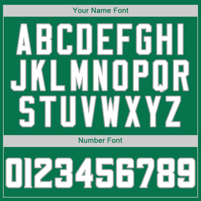 Custom Kelly Green White-Gray Authentic St. Patrick's Day Baseball Jersey - Sky-Custom