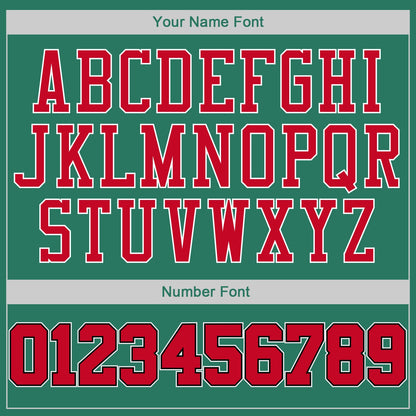 Custom Kelly Green Red-Black Authentic Throwback Basketball Jersey - Sky-Custom