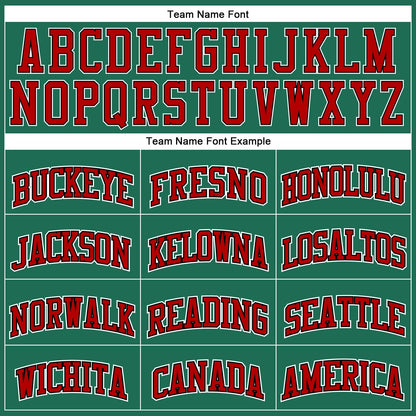 Custom Kelly Green Red Pinstripe Red-Black Authentic Basketball Jersey - Sky-Custom