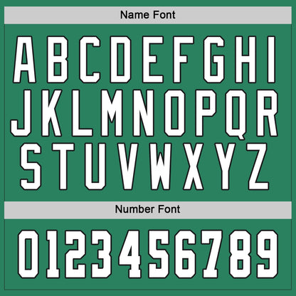 Custom Kelly Green White-Black Hockey Jersey - Sky-Custom