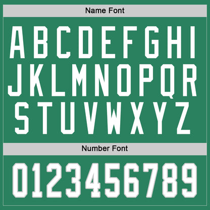 Custom Kelly Green White-Gray Hockey Jersey - Sky-Custom