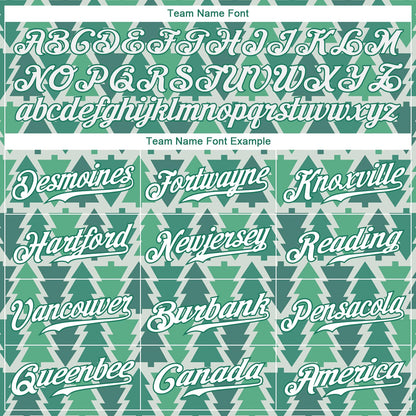 Custom Kelly Green Kelly Green-White Christmas 3D Authentic Baseball Jersey - Sky-Custom