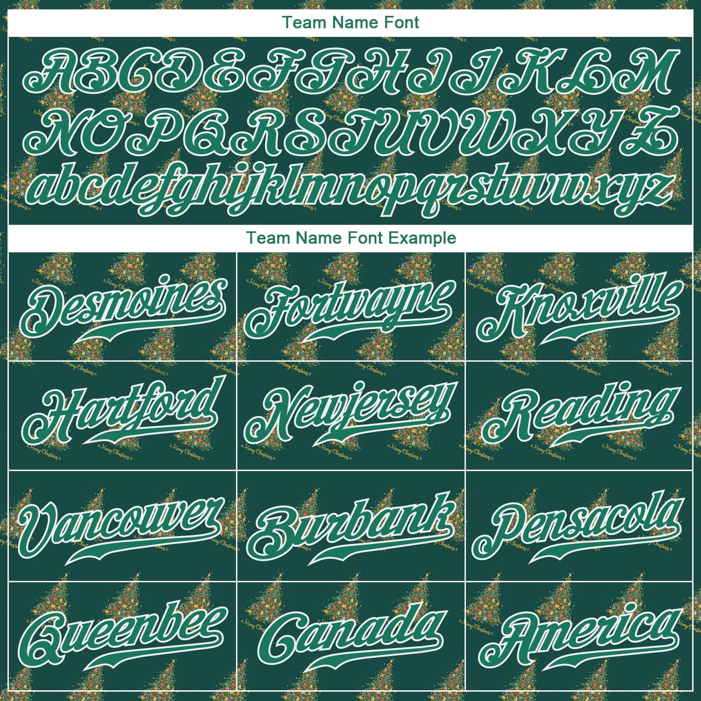 Custom Kelly Green Kelly Green-White Christmas 3D Authentic Baseball Jersey - Sky-Custom