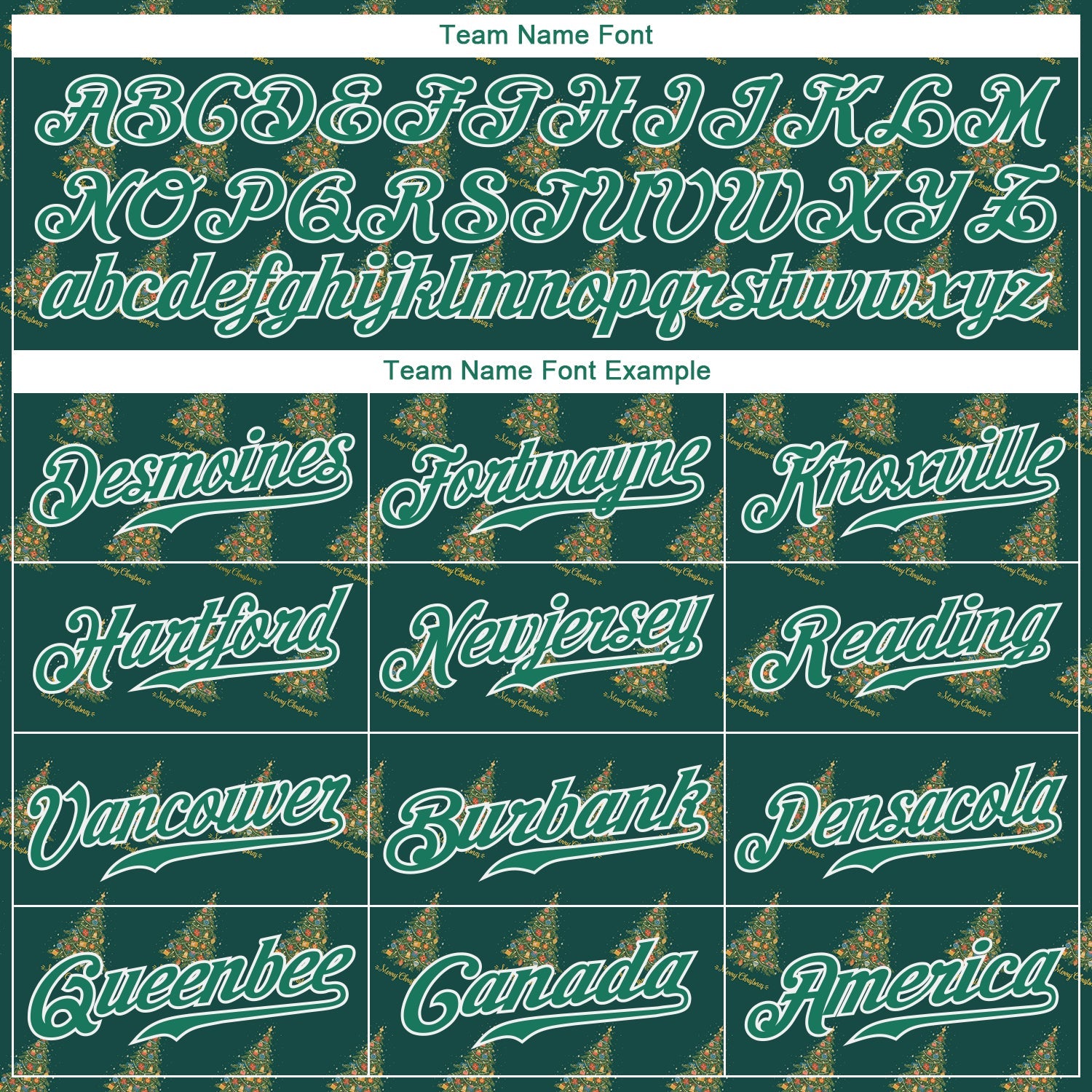 Custom Kelly Green Kelly Green-White Christmas 3D Authentic Baseball Jersey - Sky-Custom