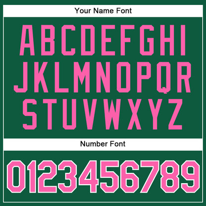 Custom Kelly Green Pink-White Authentic Baseball Jersey - Sky-Custom