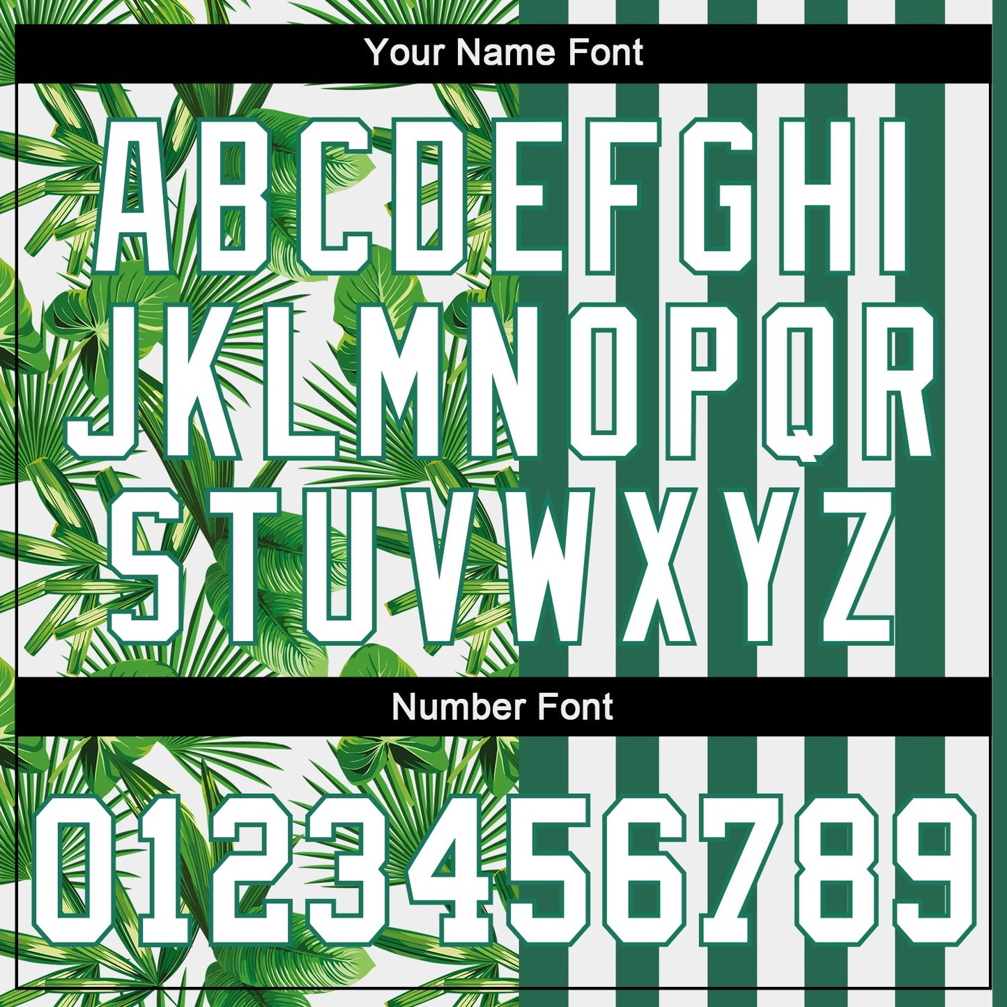 Custom Kelly Green White-Kelly Green 3D Pattern Design Tropical Palm Leaves Authentic Baseball Jersey - Sky-Custom
