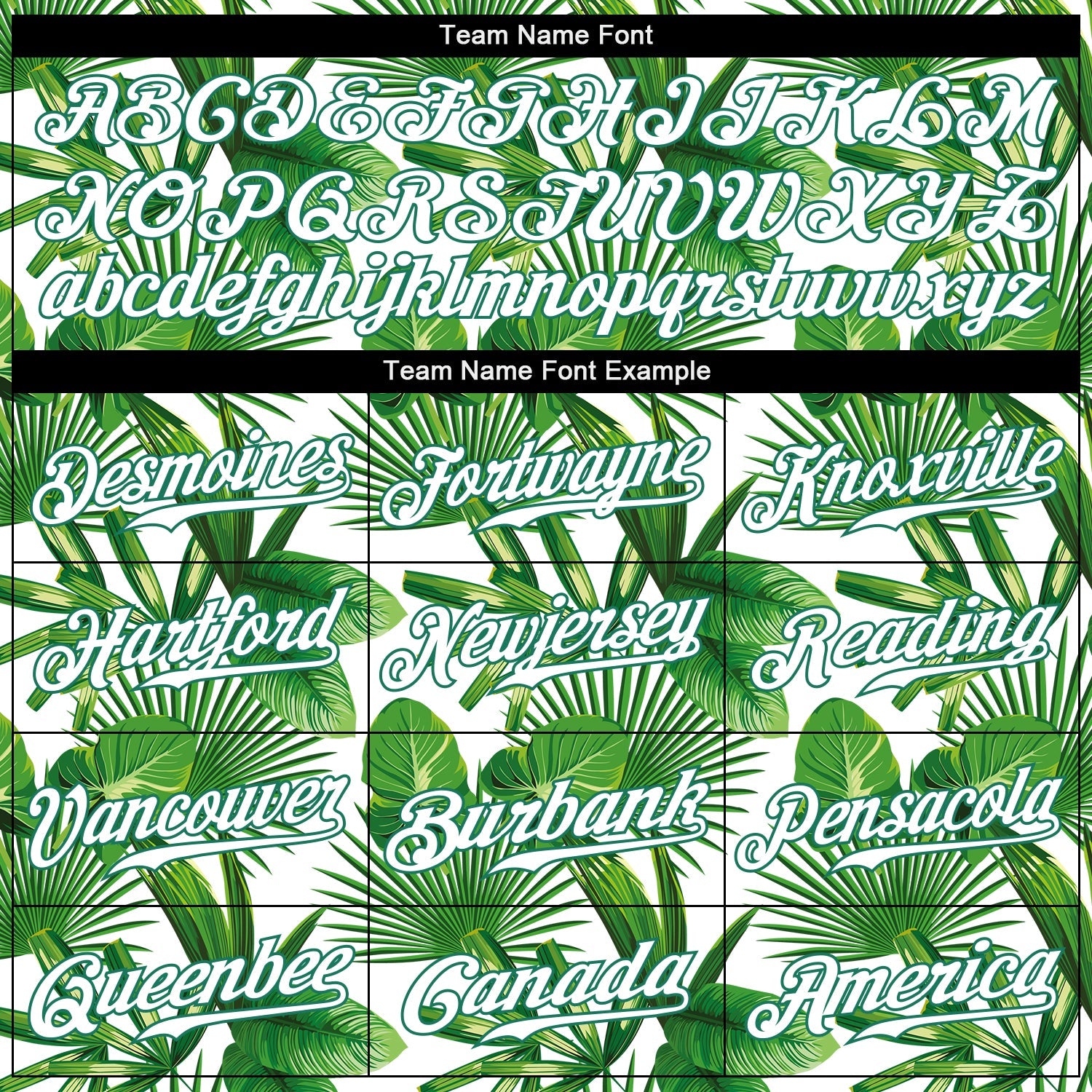 Custom Kelly Green White-Kelly Green 3D Pattern Design Tropical Palm Leaves Authentic Baseball Jersey - Sky-Custom