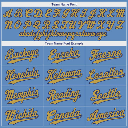 Custom Light Blue Old Gold-Royal Authentic Baseball Jersey - Sky-Custom