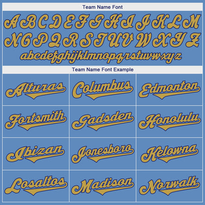 Custom Light Blue Old Gold-Royal Authentic Baseball Jersey - Sky-Custom