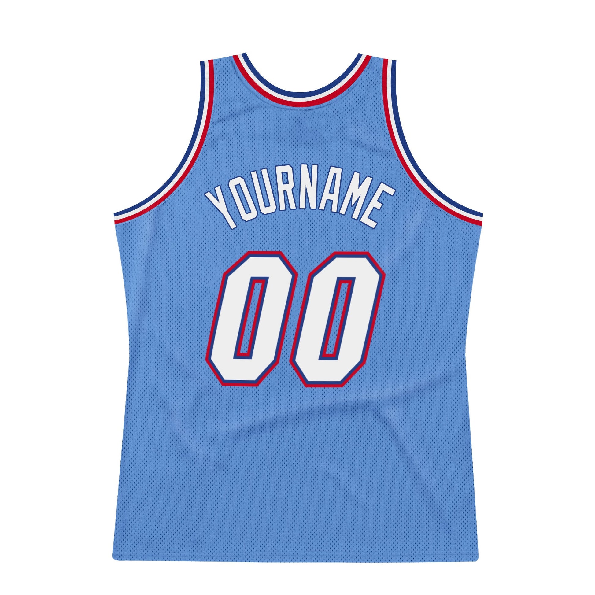 Custom Light Blue White-Royal Authentic Throwback Basketball Jersey - Sky-Custom
