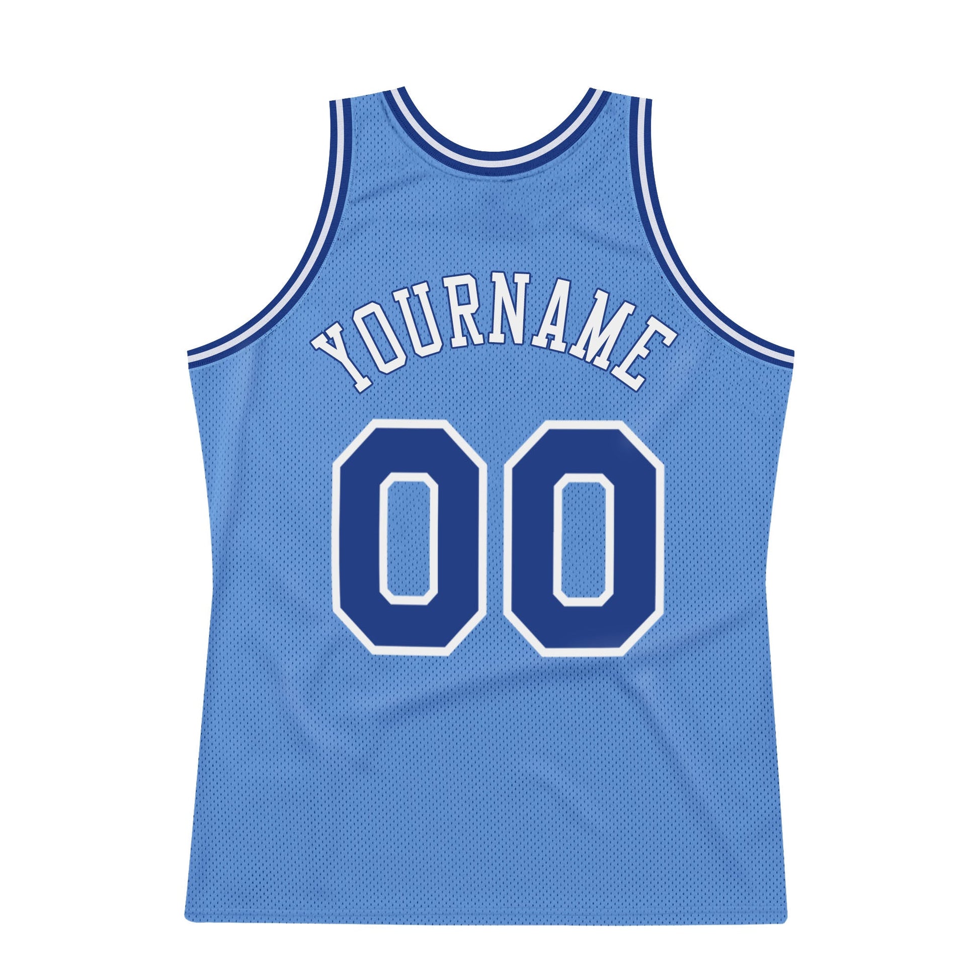 Custom Light Blue Royal-White Authentic Throwback Basketball Jersey - Sky-Custom