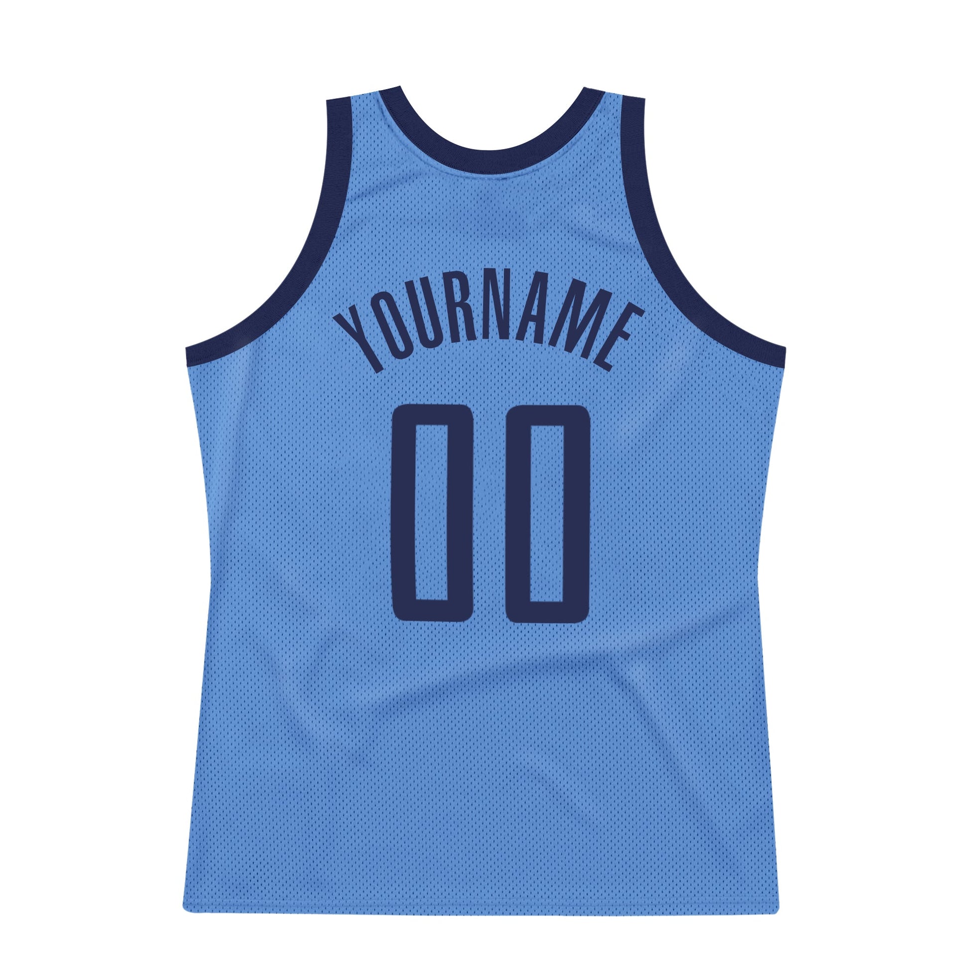 Custom Light Blue Navy Authentic Throwback Basketball Jersey - Sky-Custom
