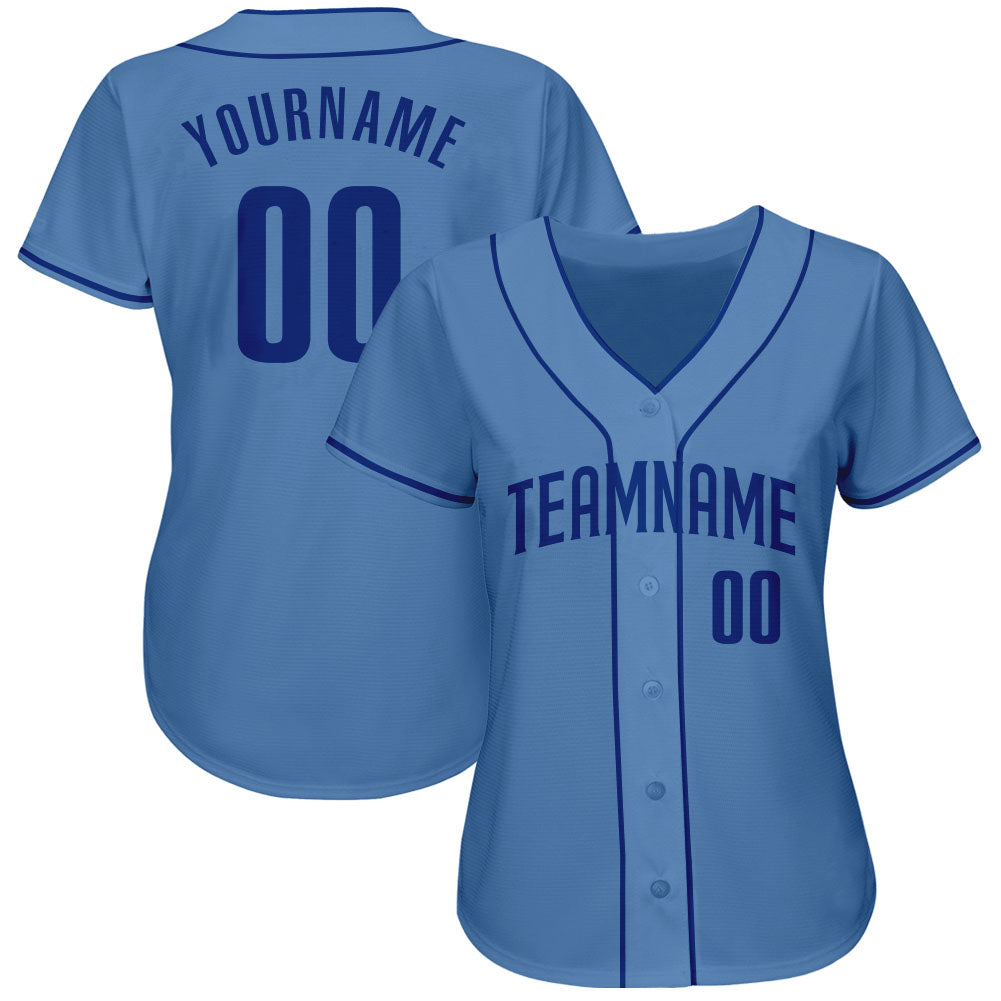 Custom Light Blue Royal Authentic Baseball Jersey - Sky-Custom