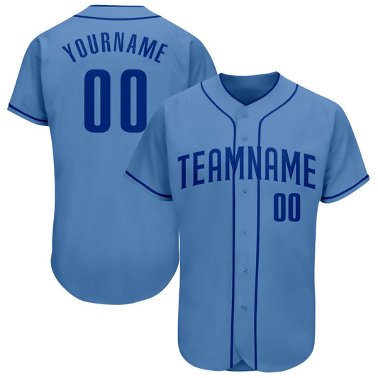 Custom Light Blue Royal Authentic Baseball Jersey - Sky-Custom