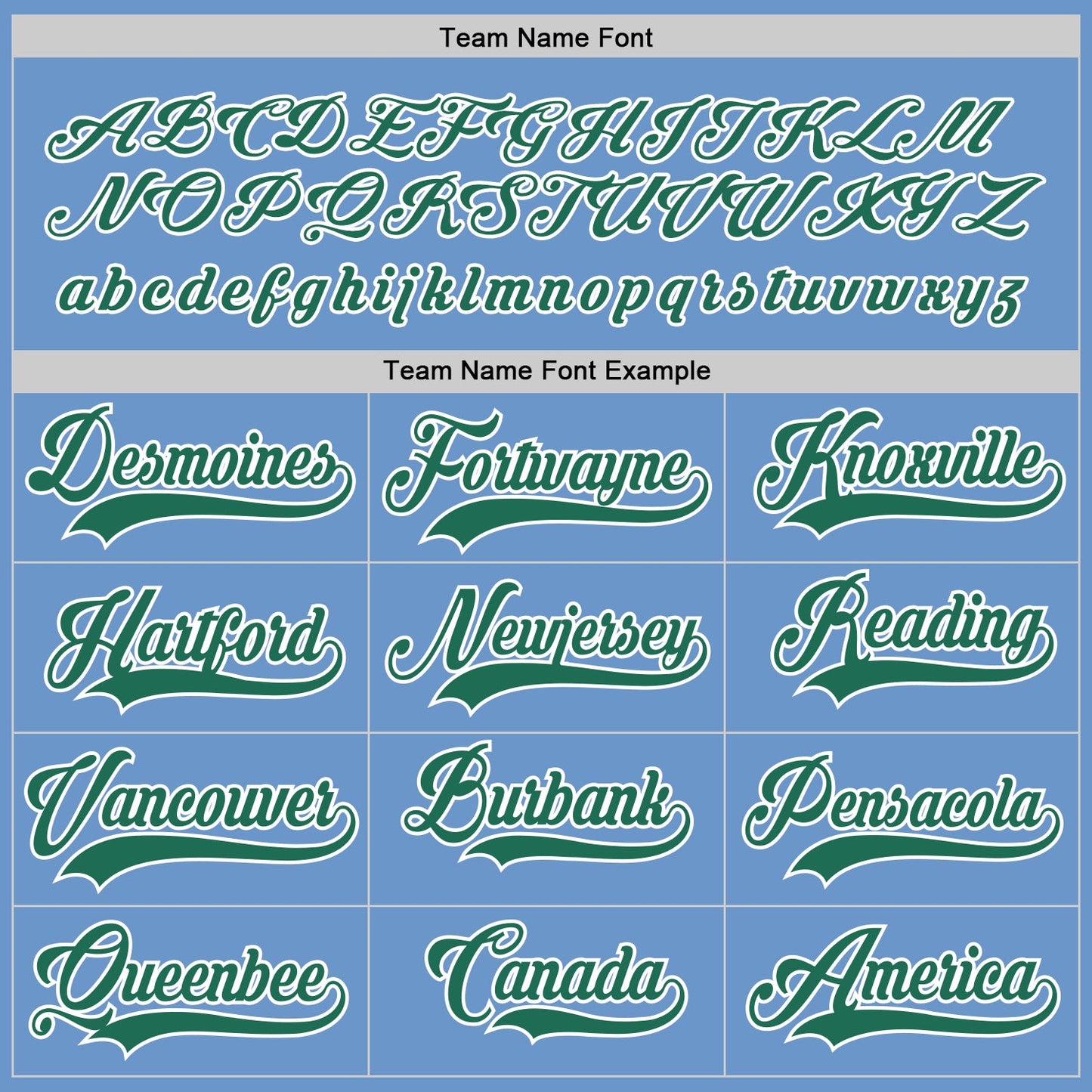 Custom Light Blue Kelly Green-White Hockey Jersey - Sky-Custom
