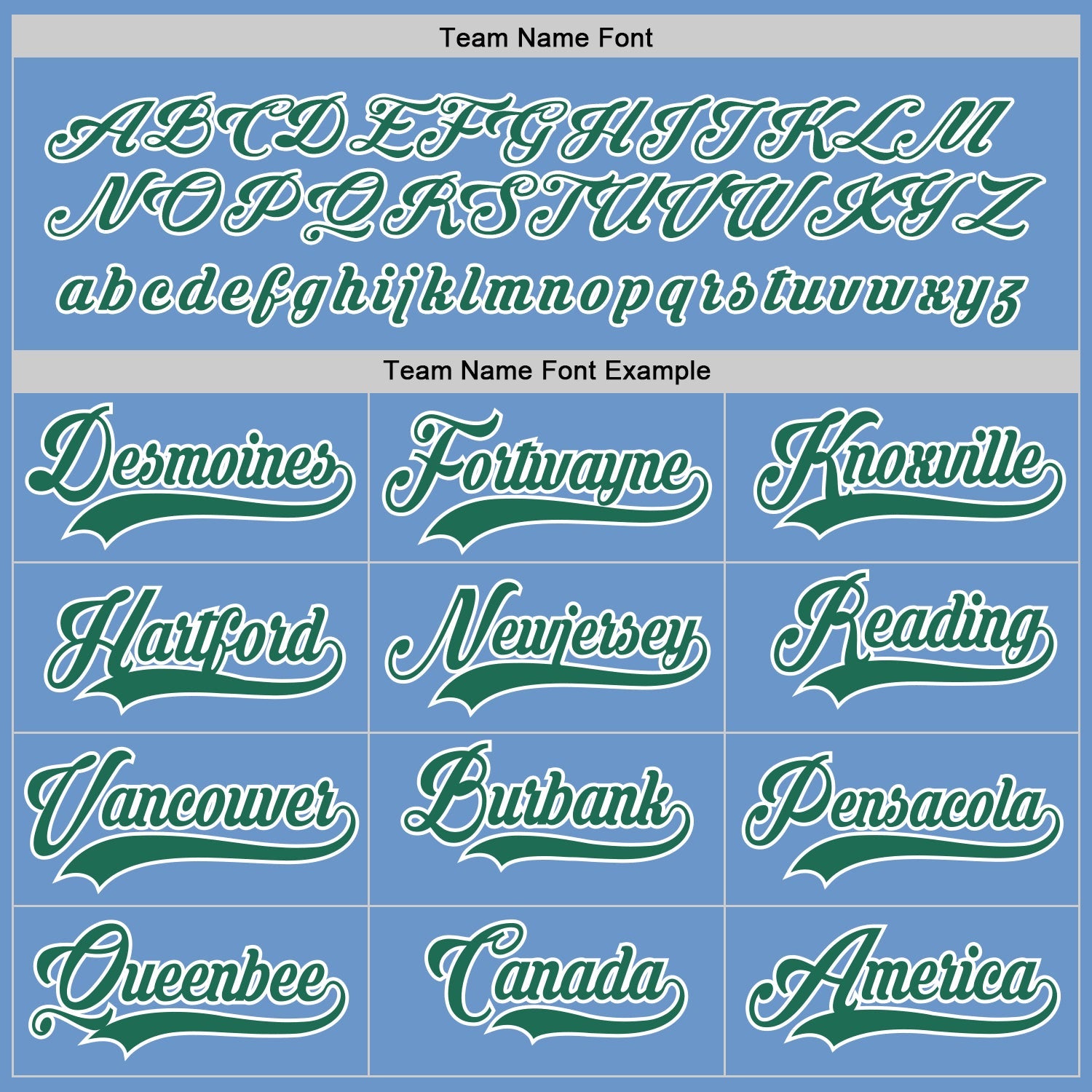 Custom Light Blue Kelly Green-White Hockey Jersey - Sky-Custom