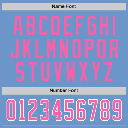 Custom Light Blue Pink-White Hockey Jersey - Sky-Custom