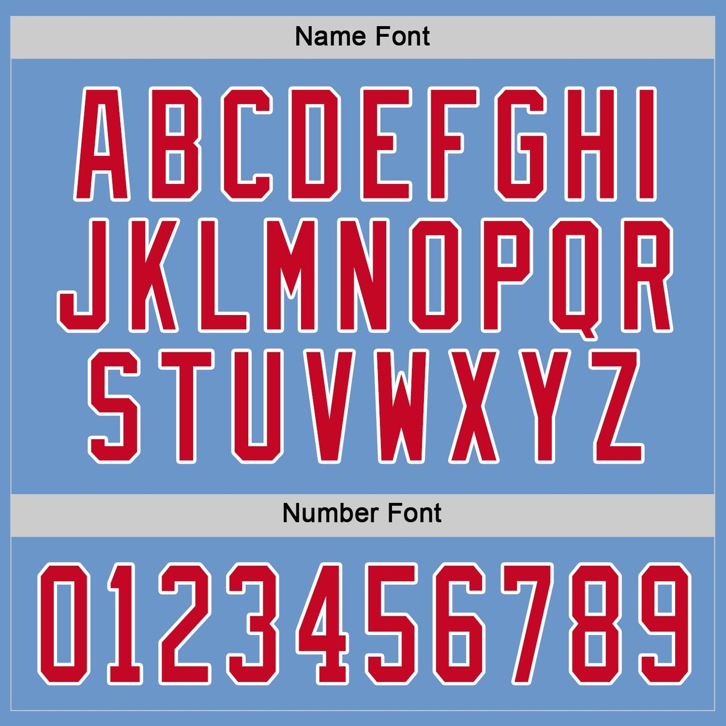 Custom Light Blue Red-White Hockey Jersey - Sky-Custom