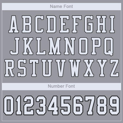 Custom Light Gray White-Black Mesh Authentic Football Jersey - Sky-Custom