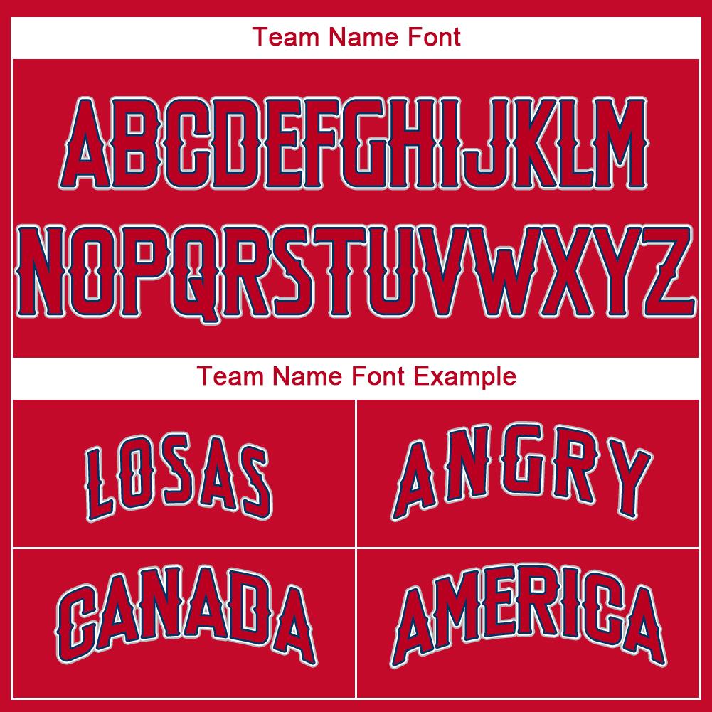 Custom Red Navy-Gray Baseball Jersey - Sky-Custom