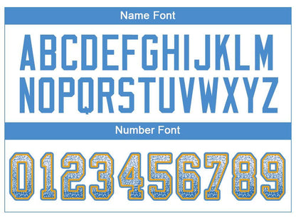 Custom White Powder Blue-Gold Mesh Drift Fashion Football Jersey - Sky-Custom