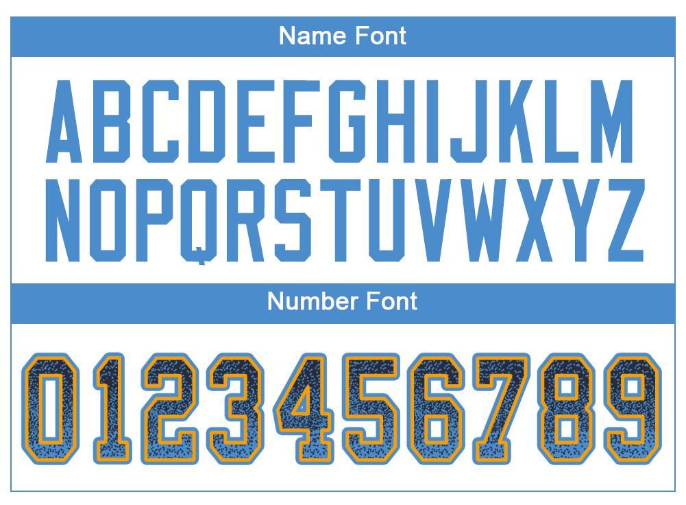 Custom Navy Powder Blue-Gold Mesh Drift Fashion Football Jersey - Sky-Custom